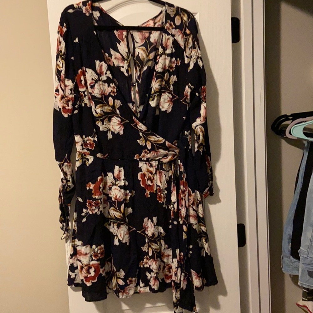 Showpo floral long sleeve dress